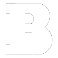 Monogram B Spider Web Letter B - Applique