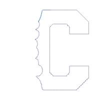 Monogram C and Flowers - Applique