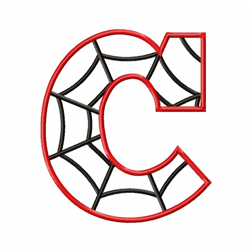 Monogram C Spider Web Letter C - Applique