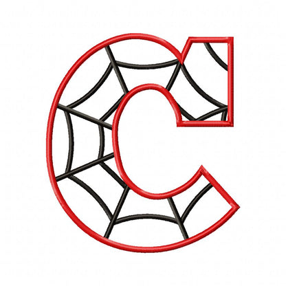 Monogram C Spider Web Letter C - Applique