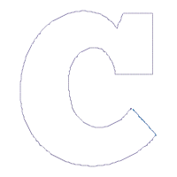 Monogram C Spider Web Letter C - Applique