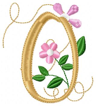 Delicate Floral Alphabet - Fill Stitch