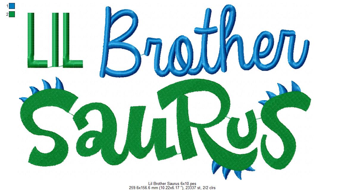 Lil Brother Saurus - Fill Stitch