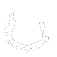 Christmas Lion Boy Face Santa  - Applique