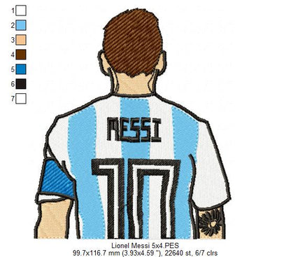 Lionel Messi - Fill Stitch