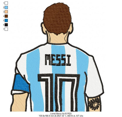 Lionel Messi - Fill Stitch