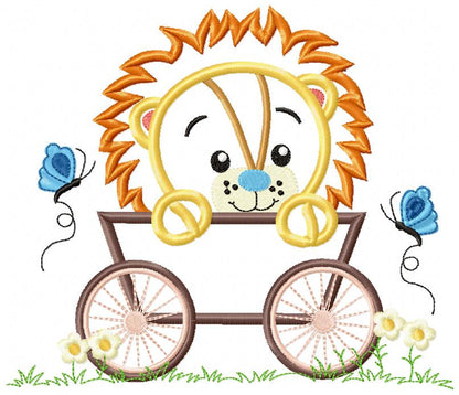 Lion Boy in the Wagon  - Applique