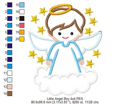 Little Angel Boy - Applique