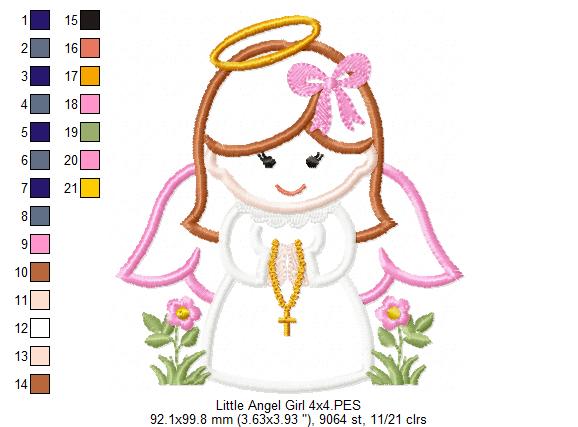 Little Angel Girl - Applique