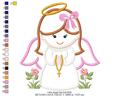 Little Angel Girl - Applique