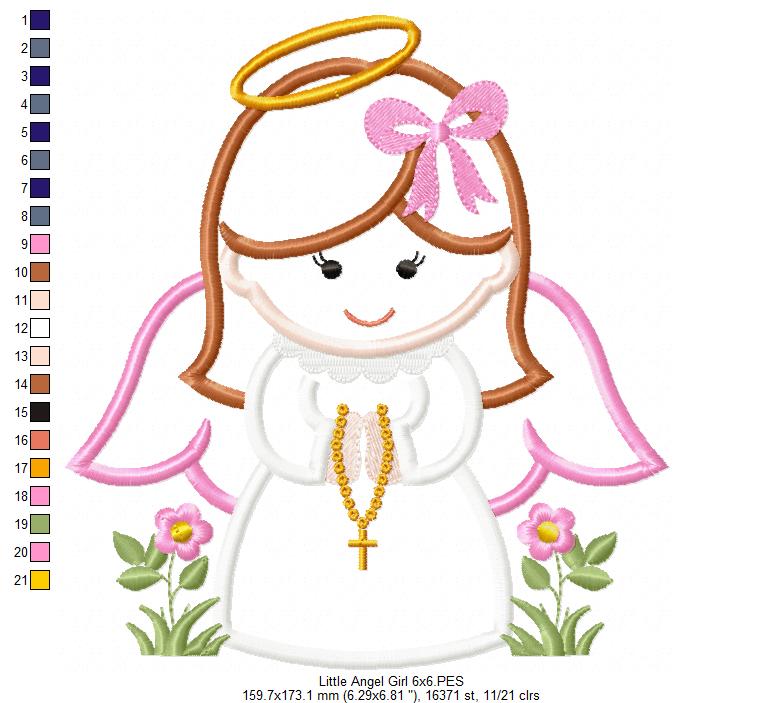 Little Angel Girl - Applique
