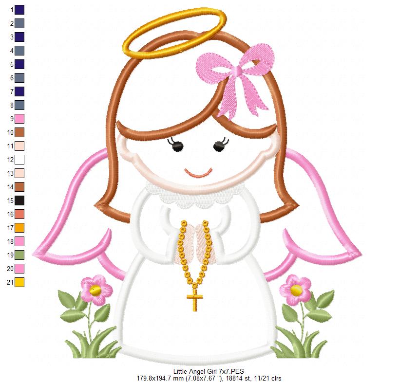 Little Angel Girl - Applique