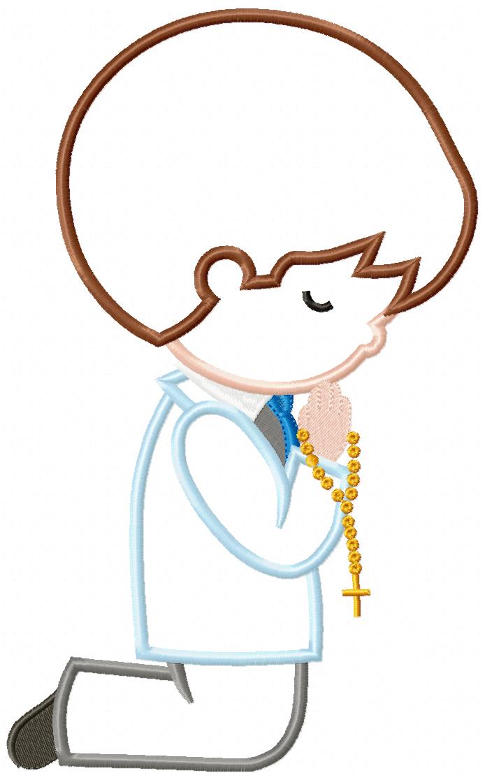Boy Praying First Communion - Applique
