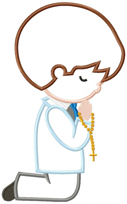 Boy Praying First Communion - Applique