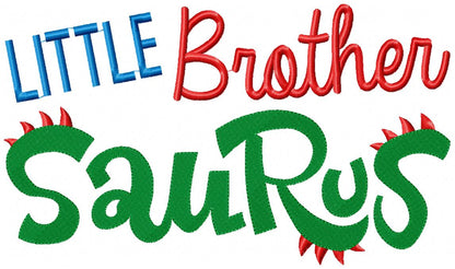 Little Brother Saurus - Fill Stitch Embroidery