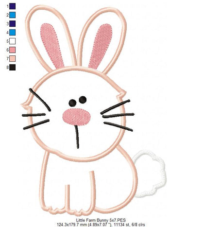 Little Farm Bunny - Applique