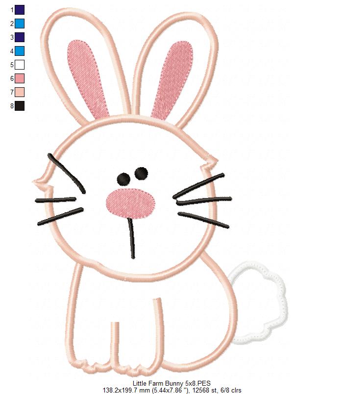 Little Farm Bunny - Applique