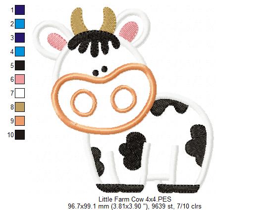 Little Farm Cow - Applique