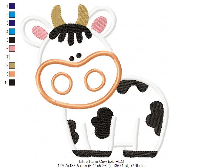 Little Farm Cow - Applique