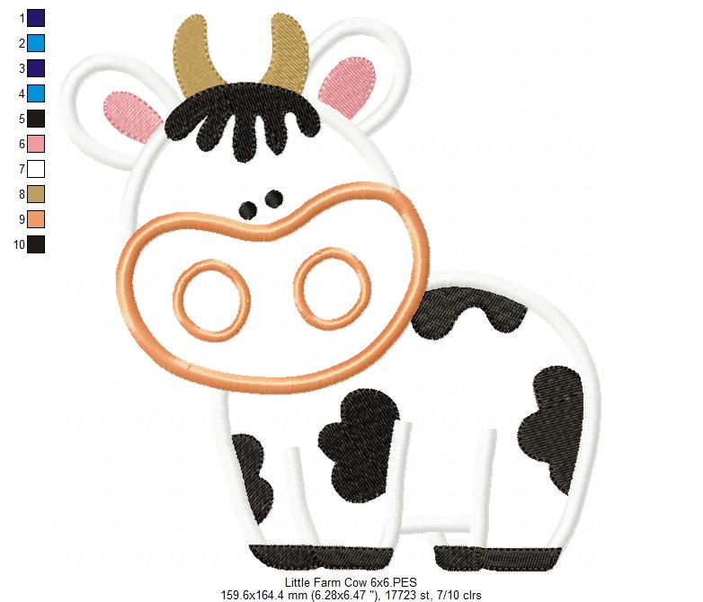 Little Farm Cow - Applique