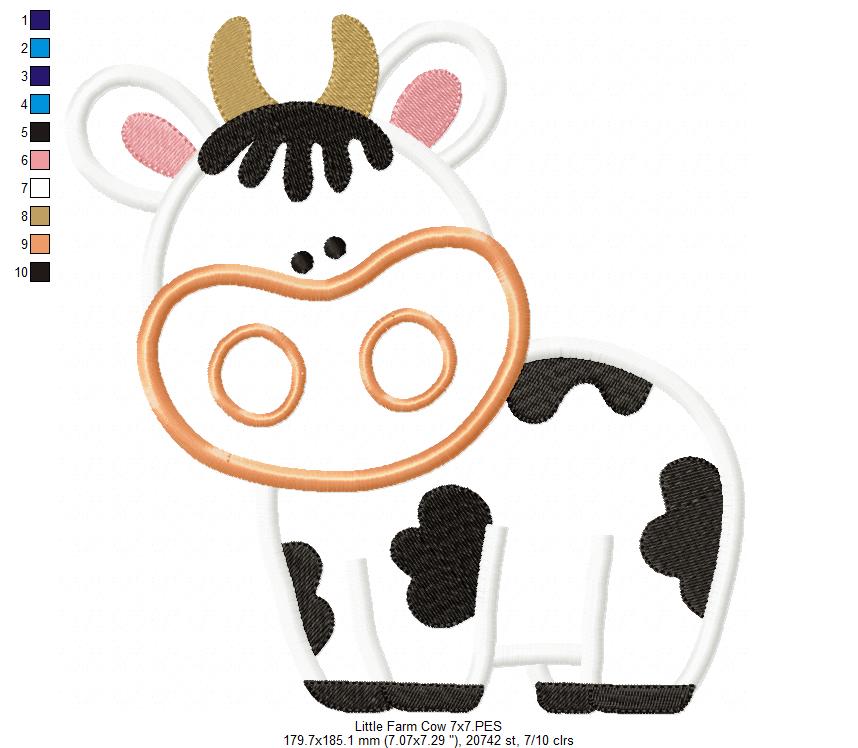 Little Farm Cow - Applique