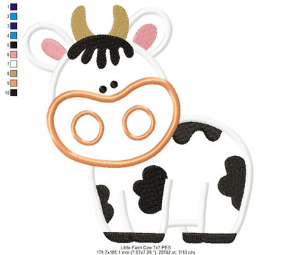 Little Farm Cow - Applique