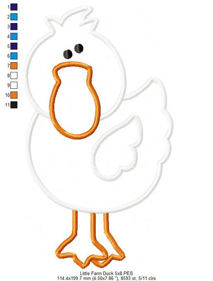 Little Farm Duck - Applique