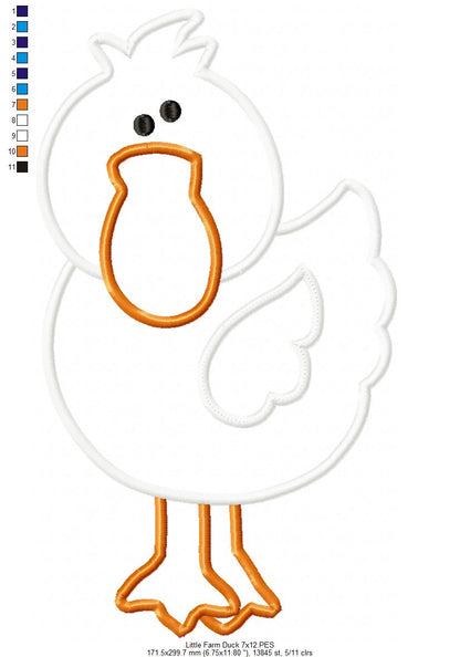 Little Farm Duck - Applique