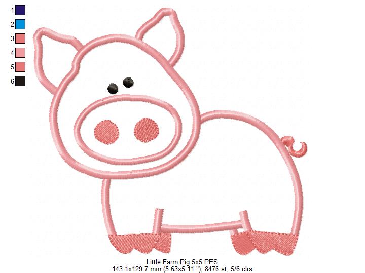 Little Farm Pig - Applique