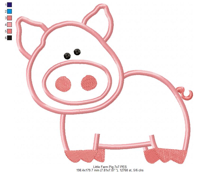 Little Farm Pig - Applique