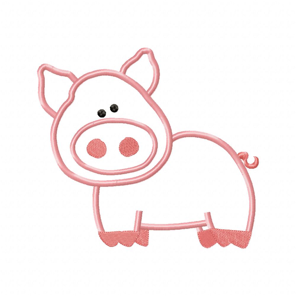 Little Farm Pig - Applique