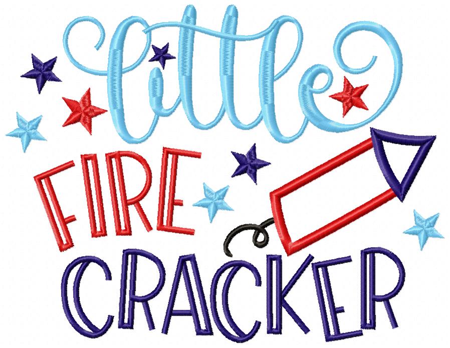 Little Firecracker - Applique - Machine Embroidery Design