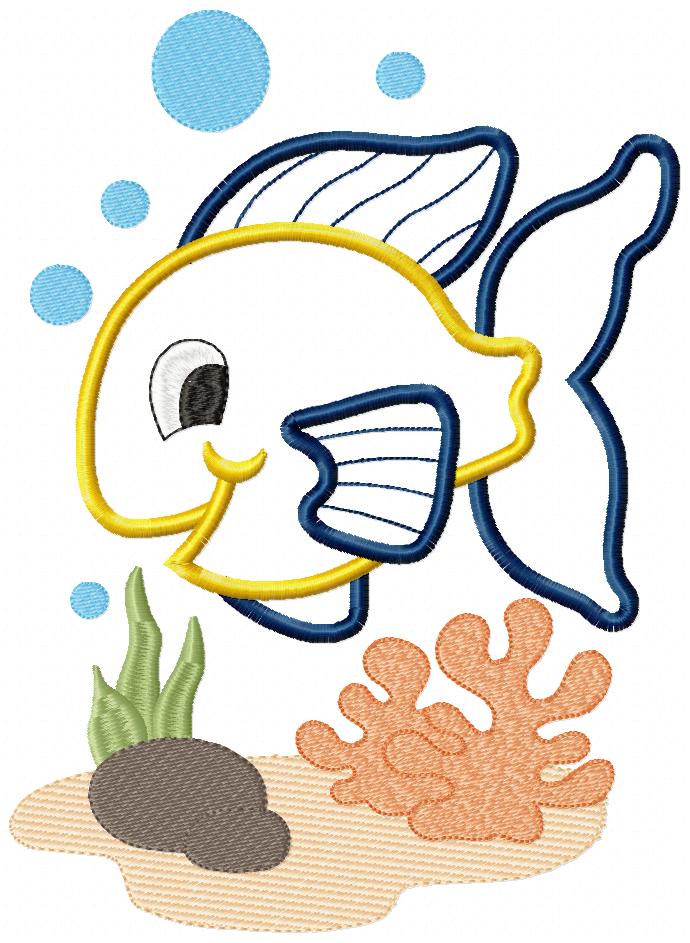 Little Fish - Applique Embroidery