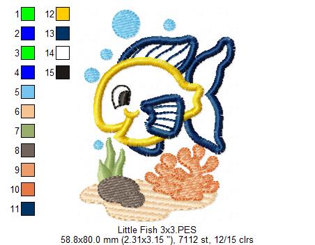 Little Fish - Applique Embroidery