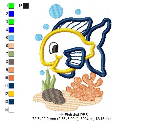 Little Fish - Applique Embroidery
