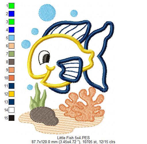 Little Fish - Applique Embroidery