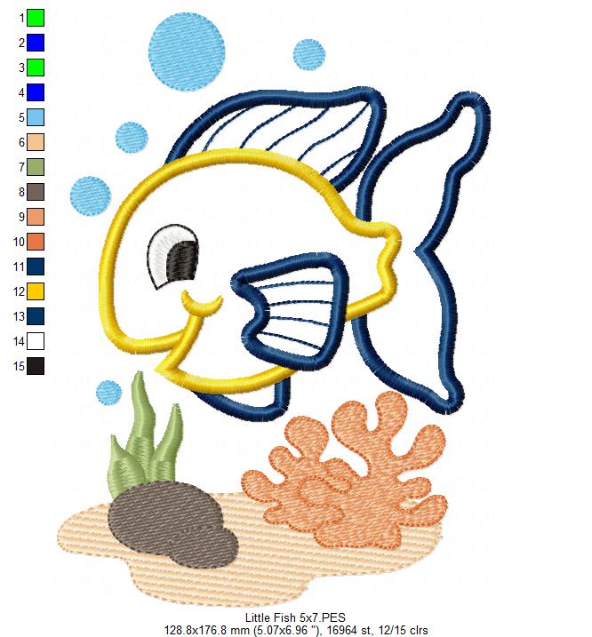 Little Fish - Applique Embroidery