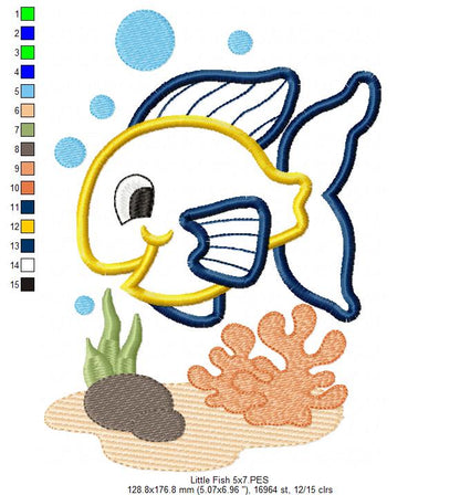 Little Fish - Applique Embroidery
