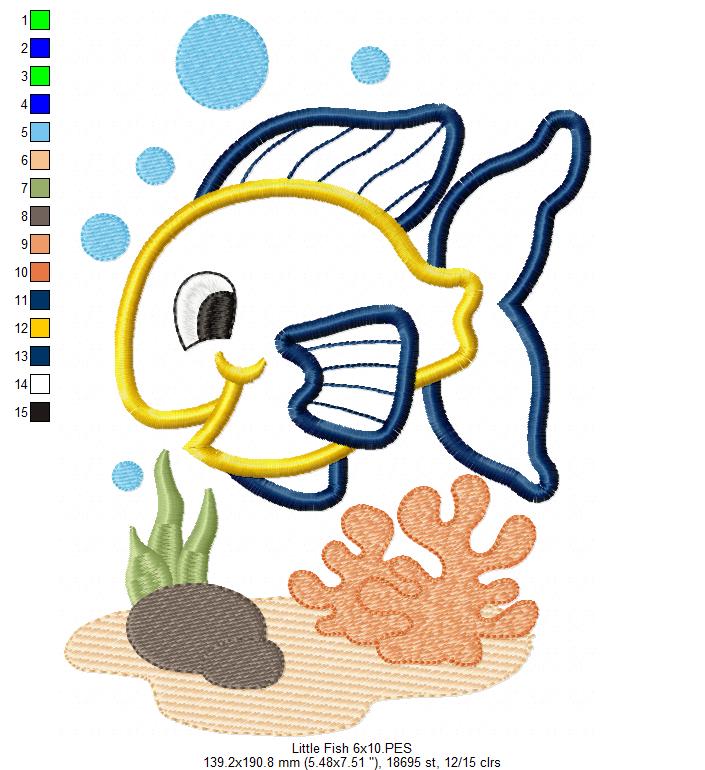 Little Fish - Applique Embroidery