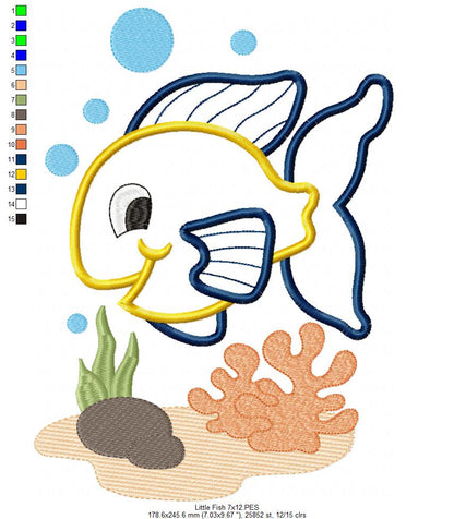 Little Fish - Applique Embroidery