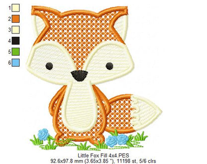 Little Fox - Appliqué – Machine Embroidery Design