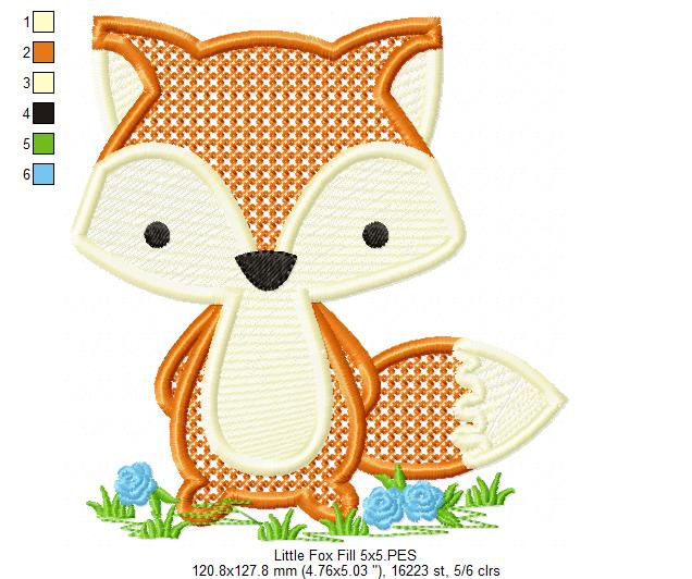 Little Fox - Appliqué – Machine Embroidery Design