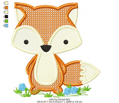Little Fox - Appliqué – Machine Embroidery Design