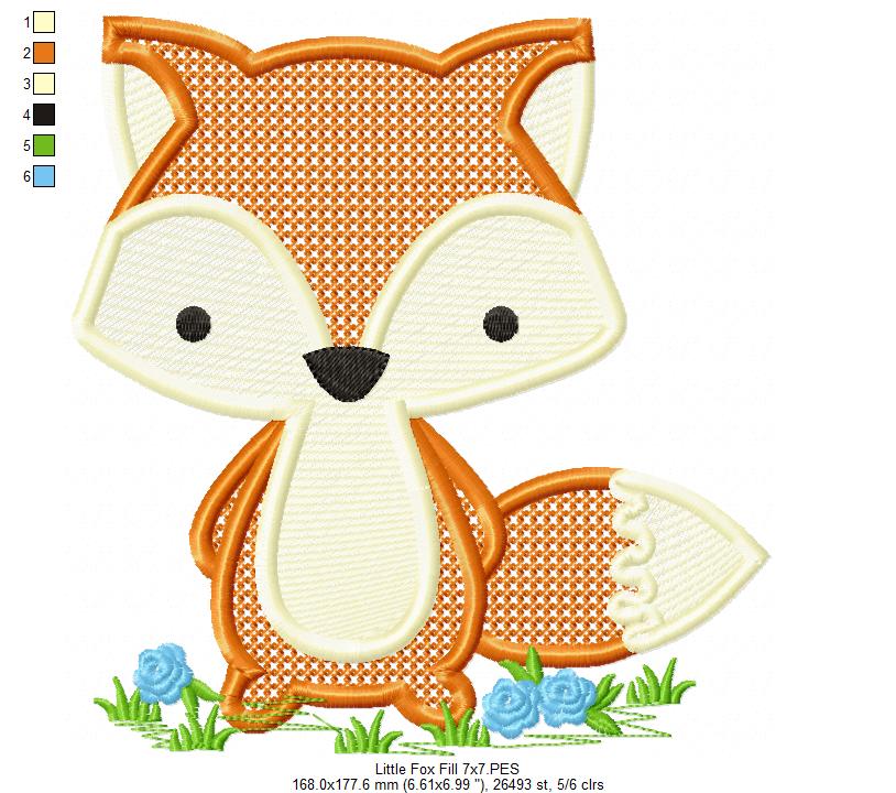 Little Fox - Appliqué – Machine Embroidery Design