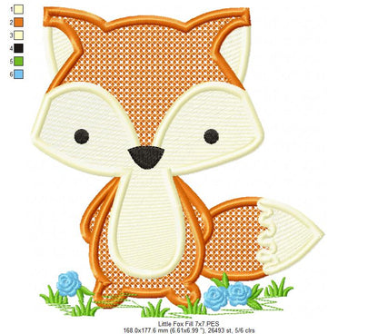 Little Fox - Appliqué – Machine Embroidery Design