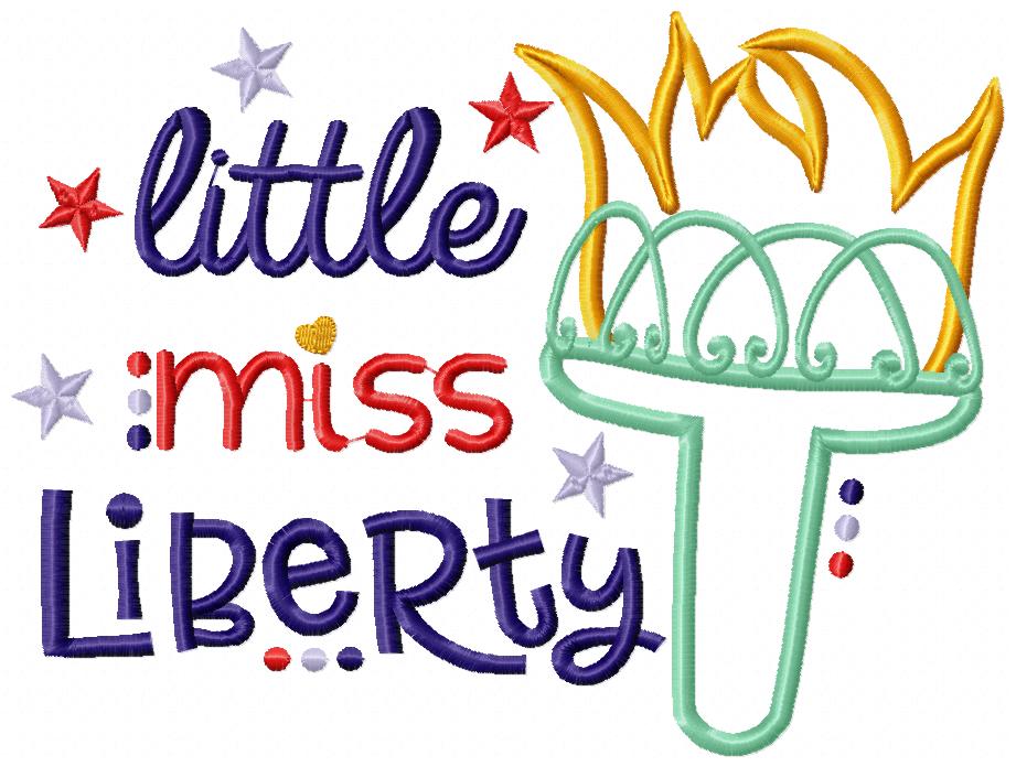 Little Miss Liberty - Applique