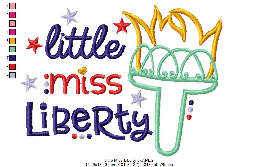 Little Miss Liberty - Applique