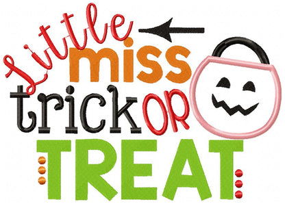 Little Miss Trick or Treat - Applique