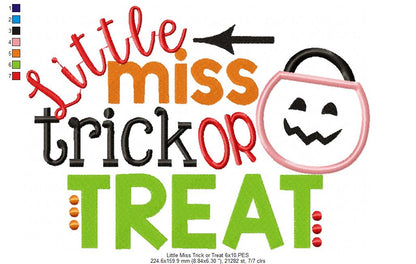 Little Miss Trick or Treat - Applique