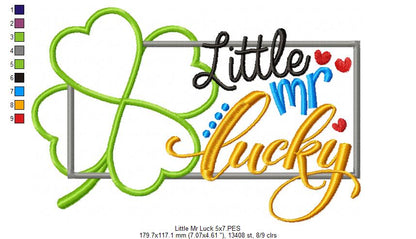 Little Mr Luck - Applique